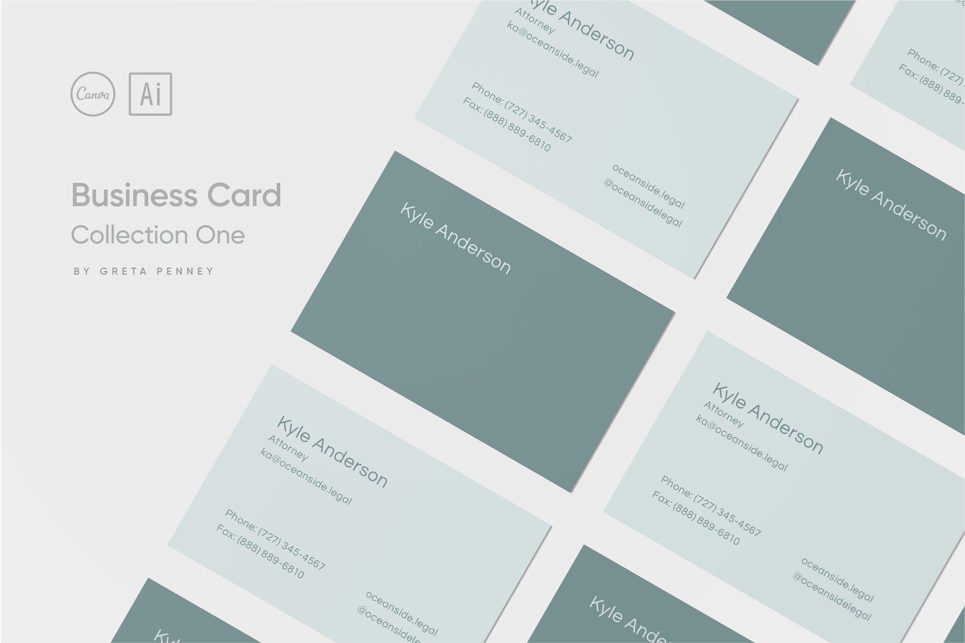 Canva + AI Business Card Collection-Greeting & Note Cards-The Design Craft