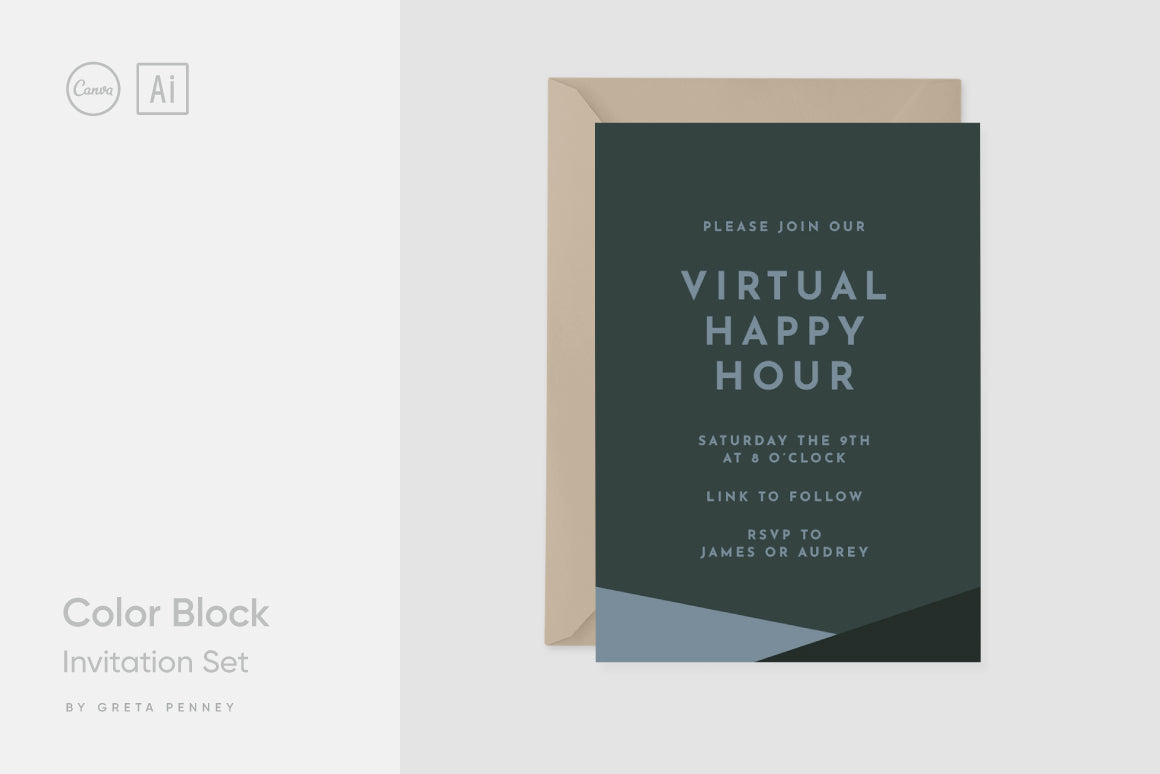 Canva + AI Invitation Set-Design Template-The Design Craft