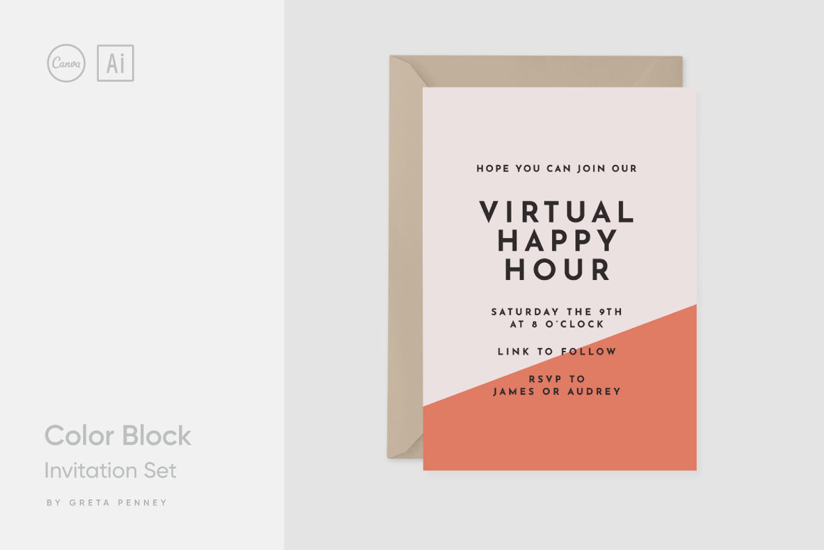 Canva + AI Invitation Set II-The Design Craft