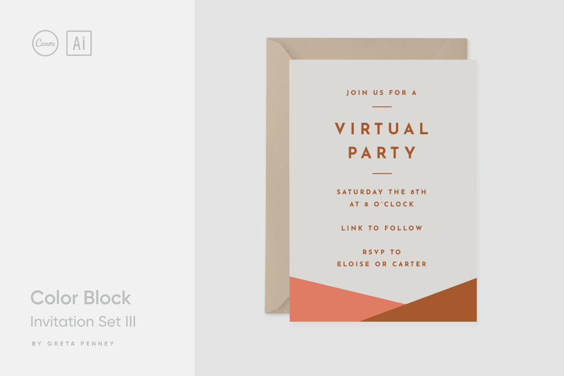 Canva + AI Invitation Set III-Design Template-The Design Craft