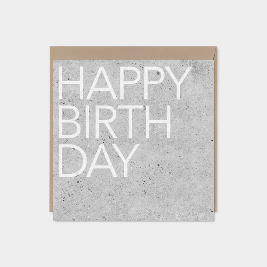 Cement Texture Birthday Card-Greeting & Note Cards-The Design Craft