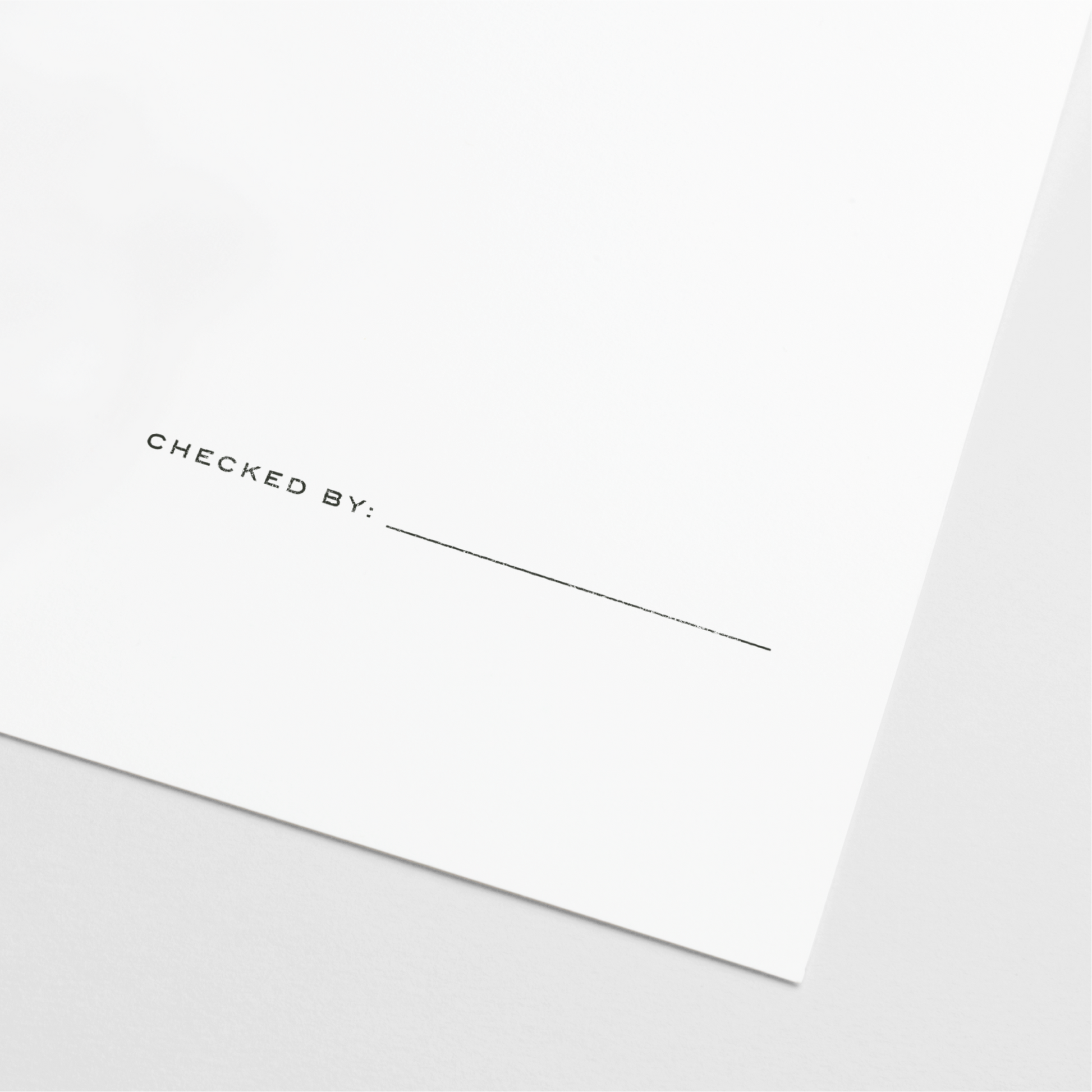 "Checked By" Teacher Stamp