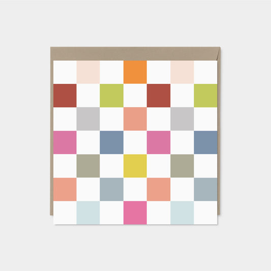 Checkerboard Square Card IX-Greeting & Note Cards-The Design Craft