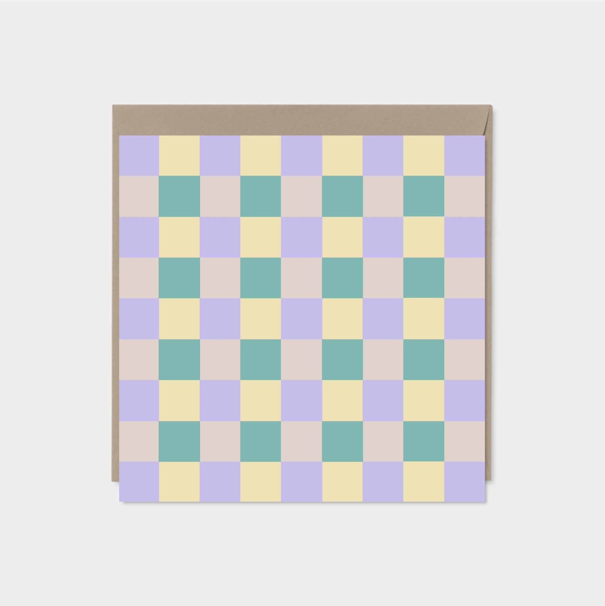 Checkerboard Square Card V-Greeting & Note Cards-The Design Craft