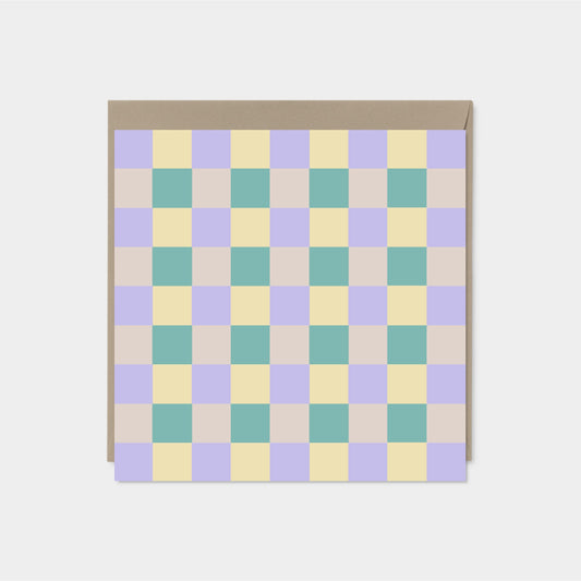 Checkerboard Square Card V-Greeting & Note Cards-The Design Craft