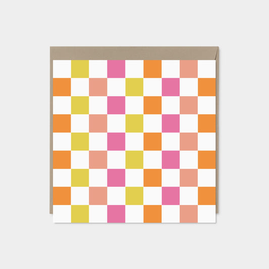 Checkerboard Square Card VI-Greeting & Note Cards-The Design Craft