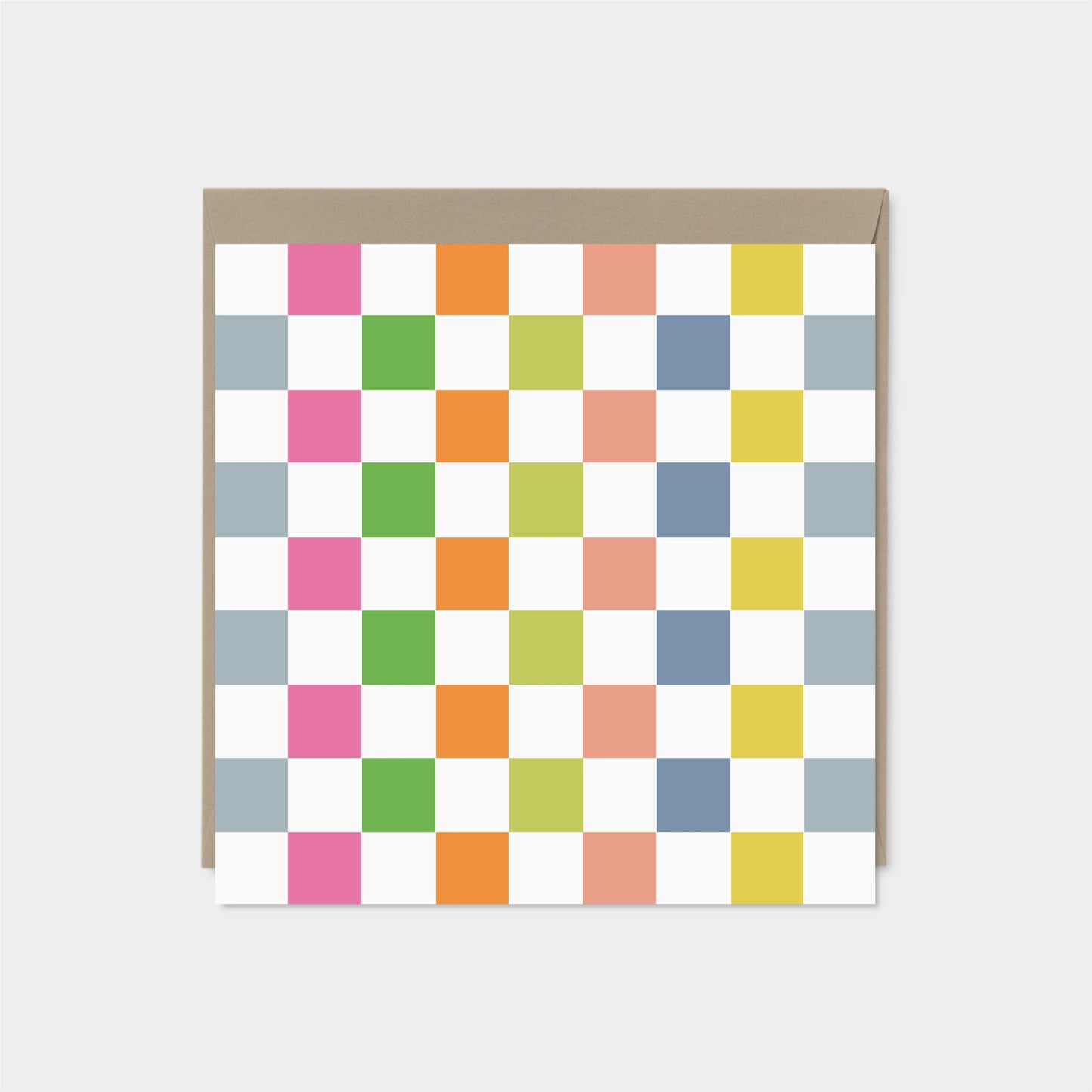 Checkerboard Square Card VII-Greeting & Note Cards-The Design Craft