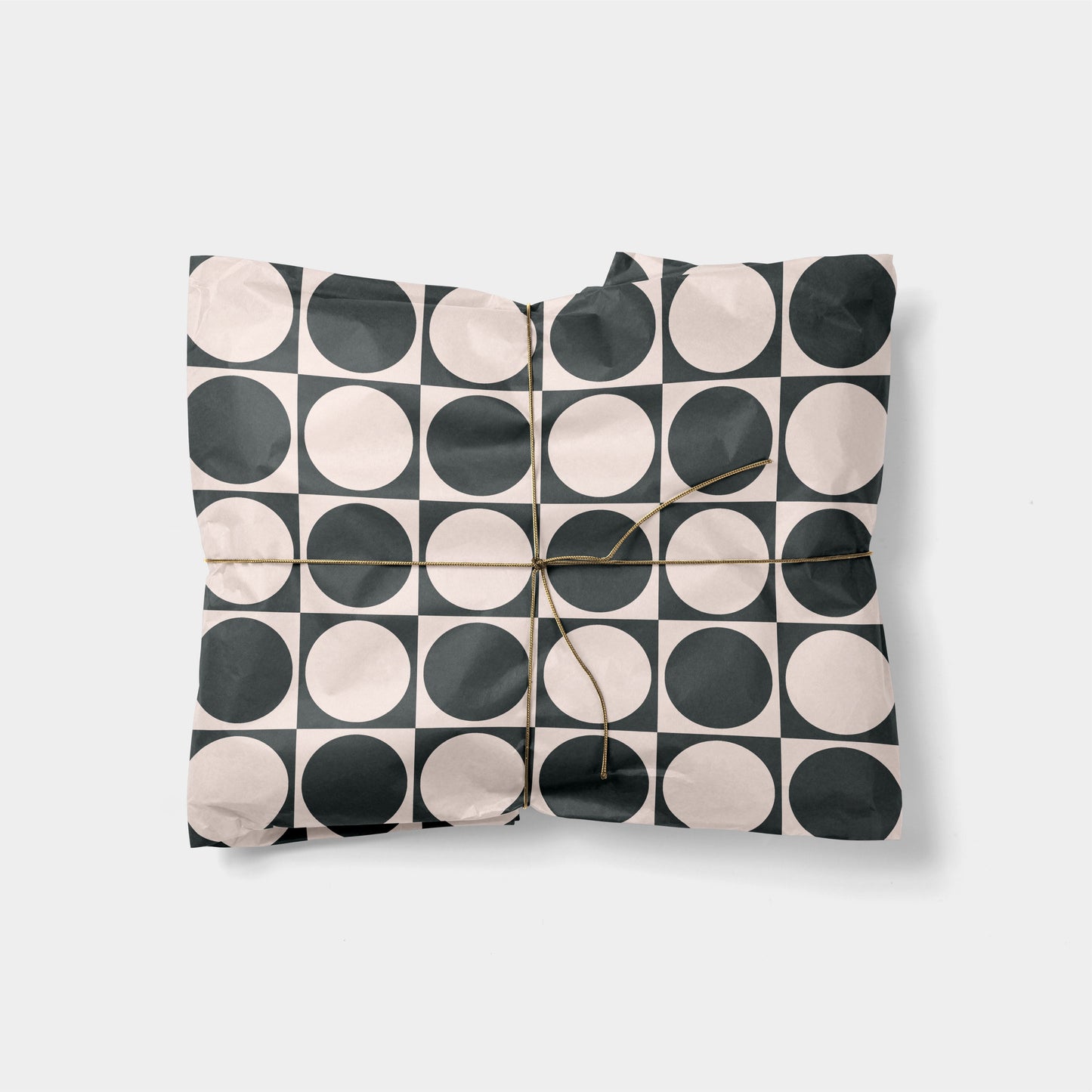 Circle Checker Gift Wrap XVI-Gift Wrapping-The Design Craft