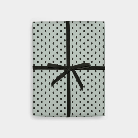 Classic Polka Dot Gift Wrap, Mint Green-Gift Wrapping-The Design Craft