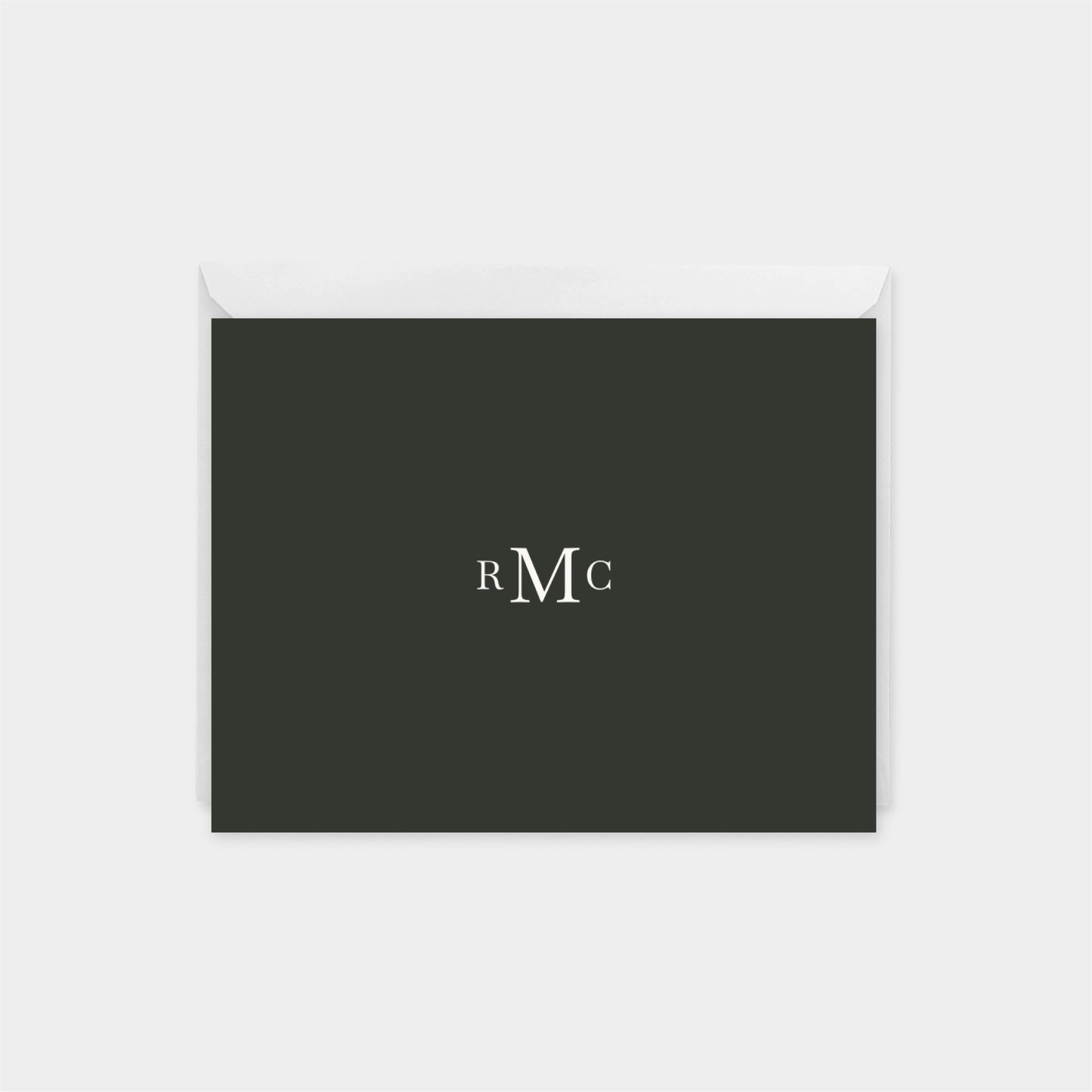 Classic Three Letter Monogram Note Cards-Greeting & Note Cards-The Design Craft