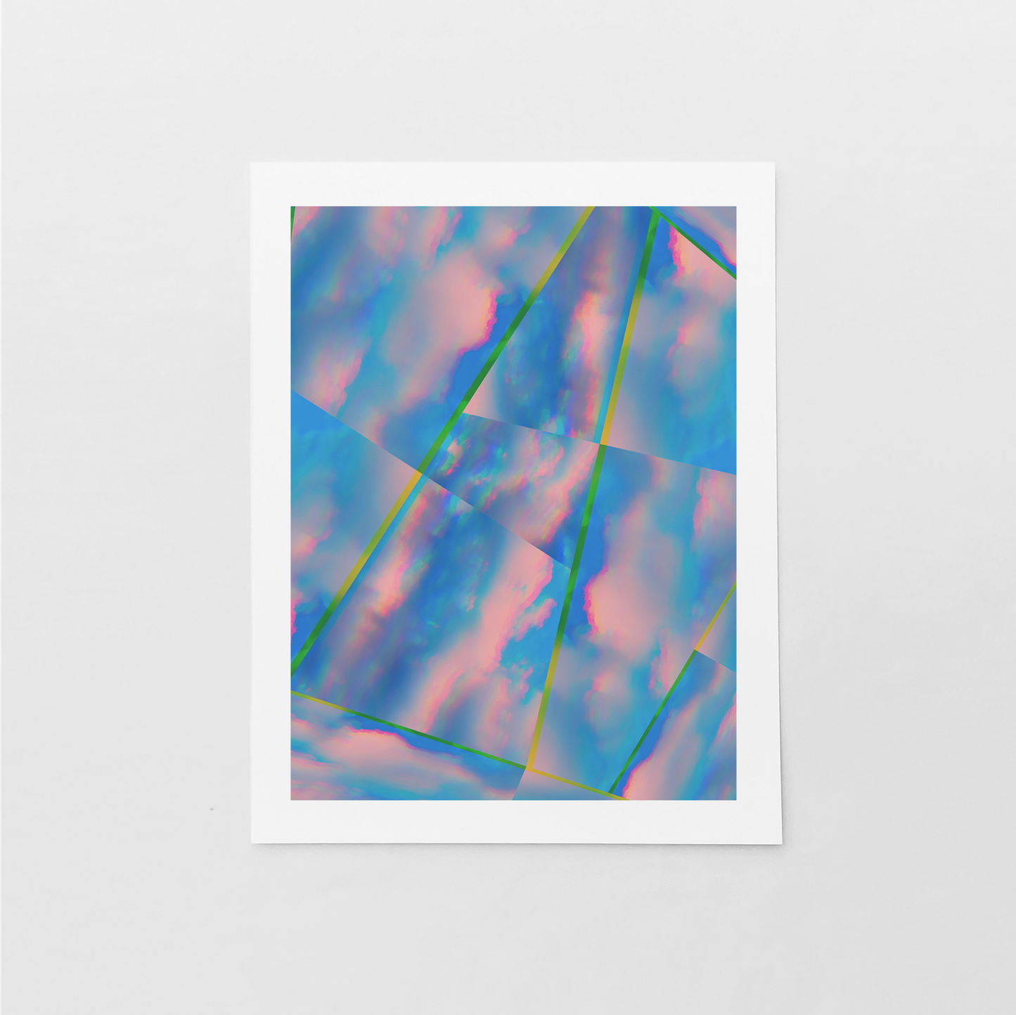 Cloud Facet Art Print-Art-The Design Craft