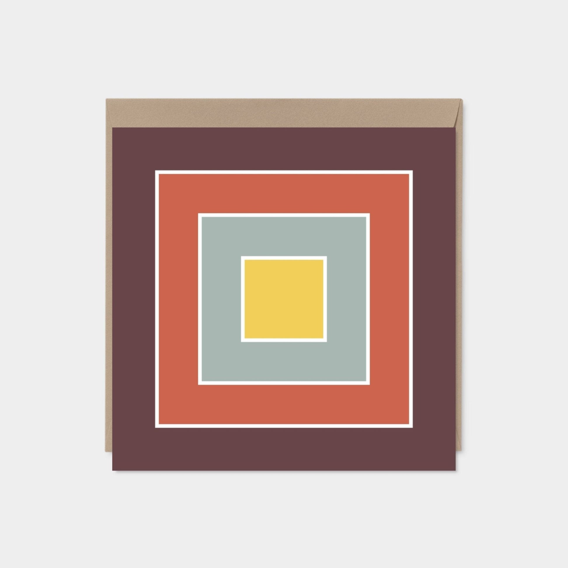 Color Block Square Card II-Greeting & Note Cards-The Design Craft