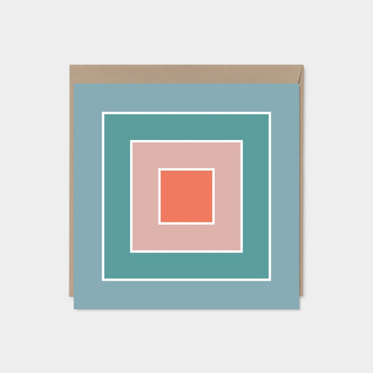 Color Block Square Card IX-Greeting & Note Cards-The Design Craft