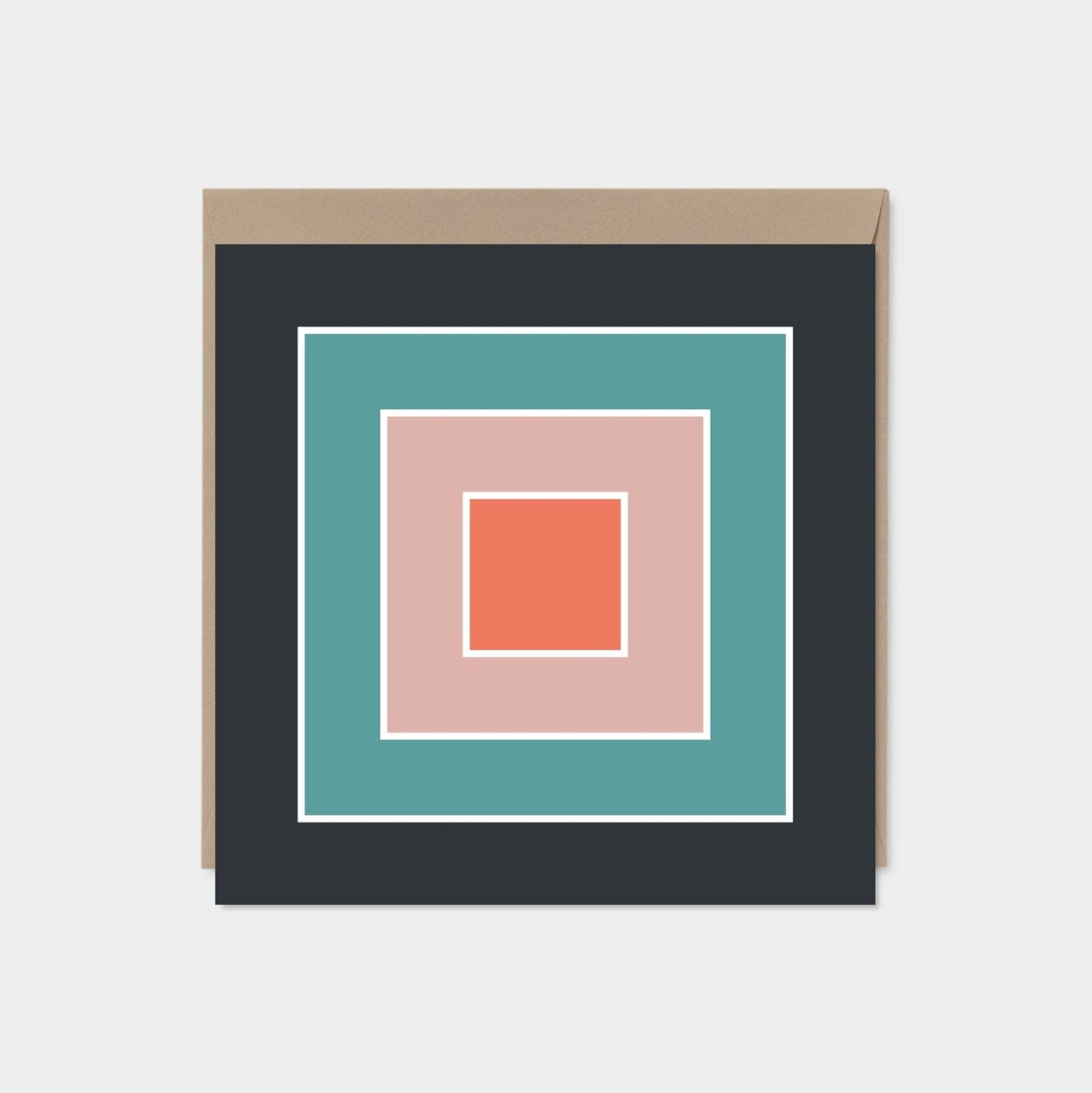 Color Block Square Card XI-Greeting & Note Cards-The Design Craft