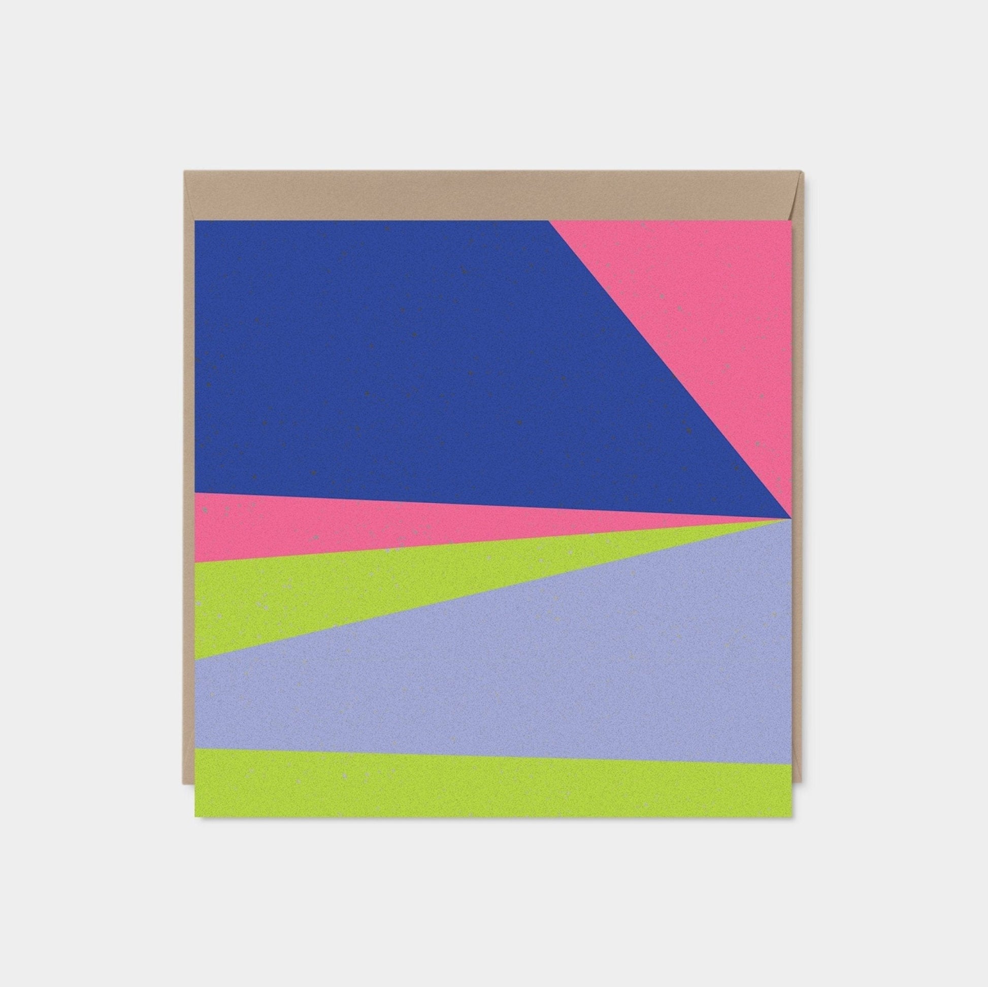 Color Block Square Modern Art Card VI-Greeting & Note Cards-The Design Craft