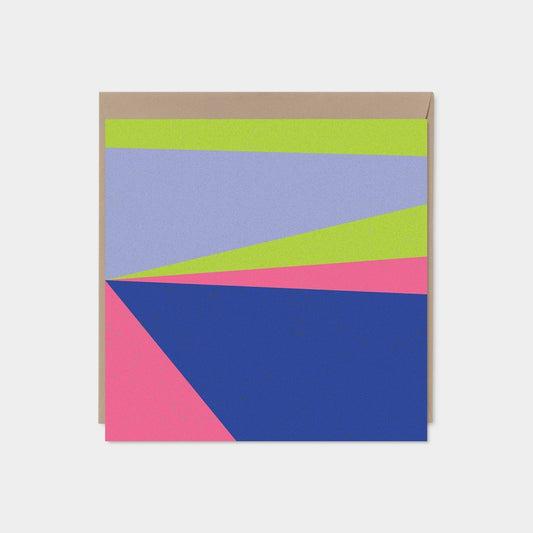 Color Block Square Modern Art Card VII-Greeting & Note Cards-The Design Craft