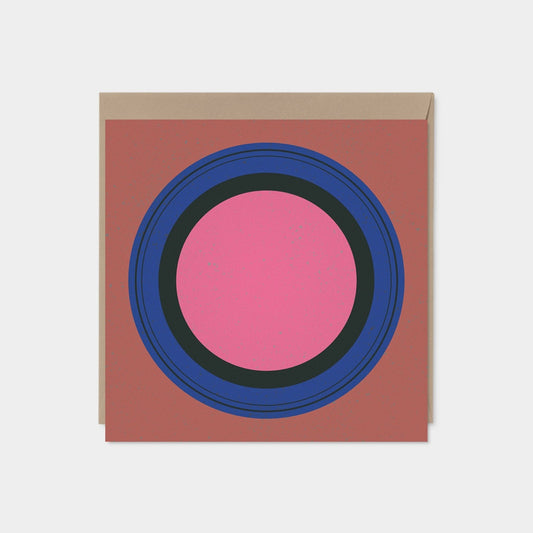 Color Block and Circle Modern Art Card-Greeting & Note Cards-The Design Craft