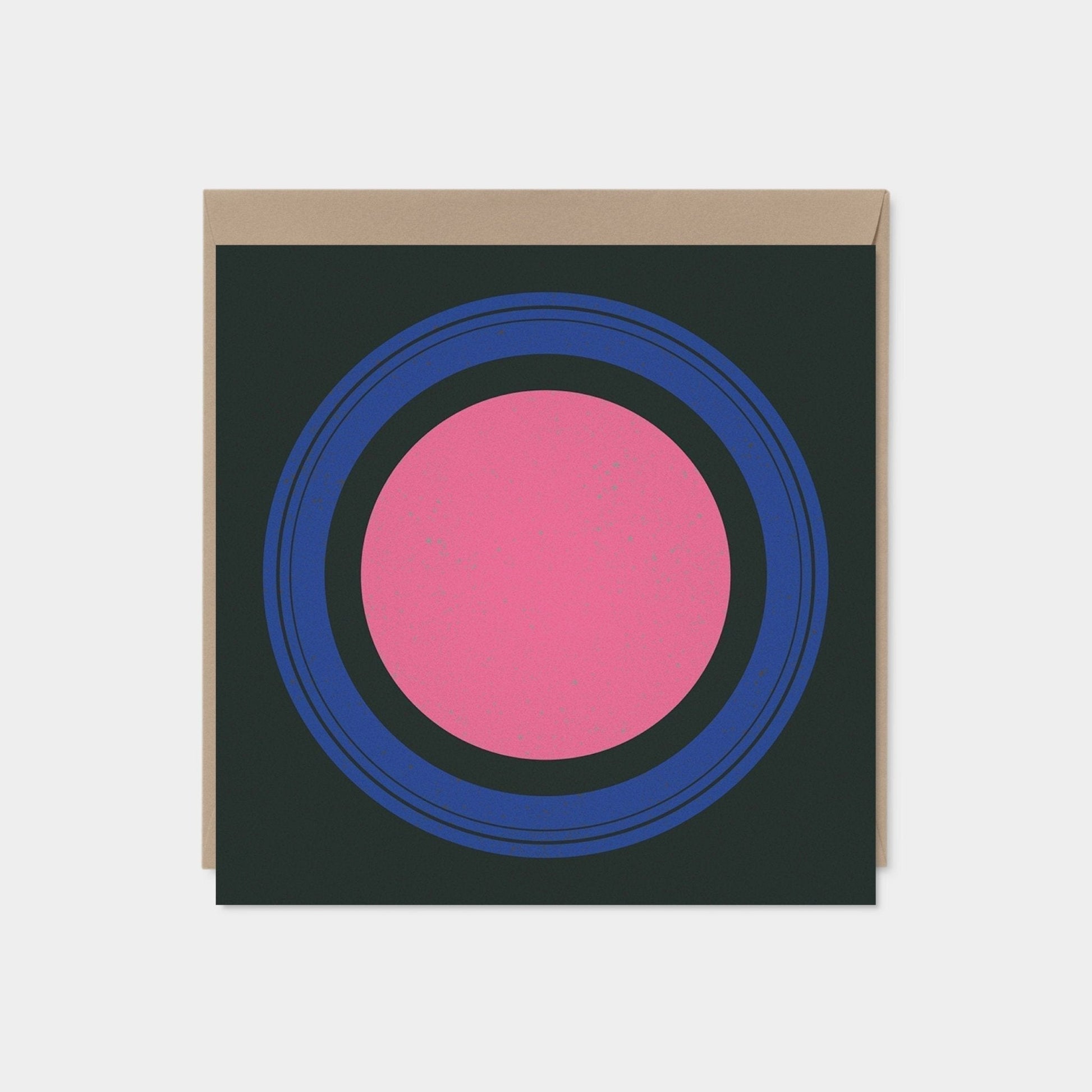 Color Block and Circle Modern Art Card-Greeting & Note Cards-The Design Craft