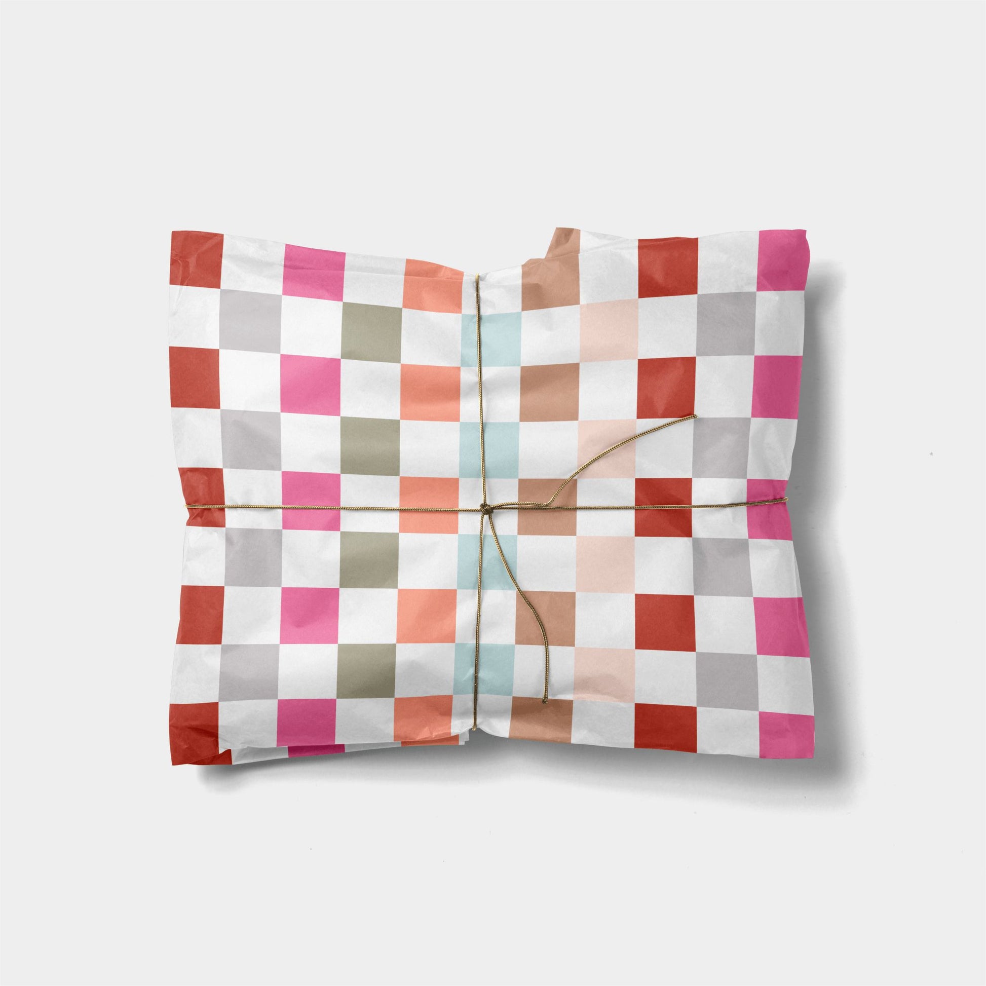 Colorful Checkerboard Gift Wrap V-Gift Wrapping-The Design Craft