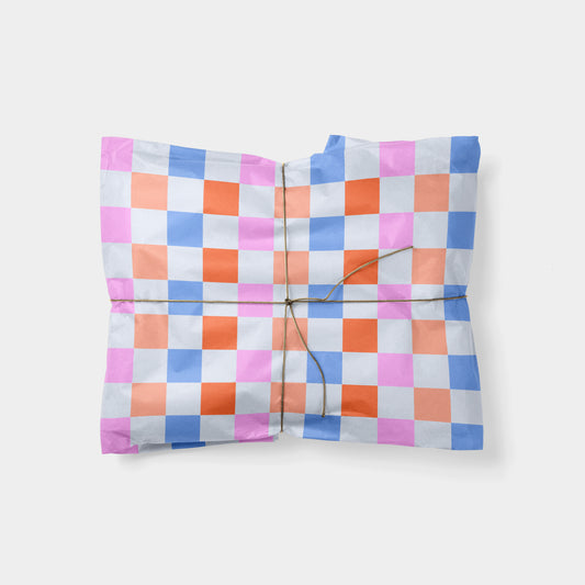 Colorful Checkerboard Gift Wrap