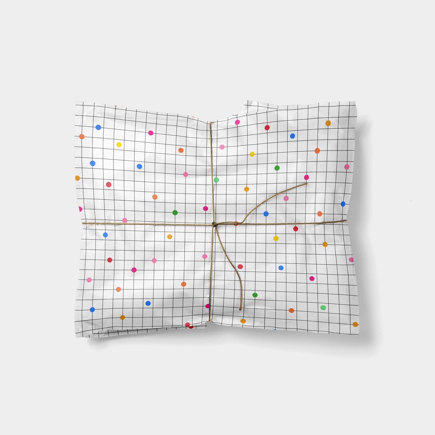 Colorful Dot Grid Gift Wrap-Gift Wrapping-The Design Craft