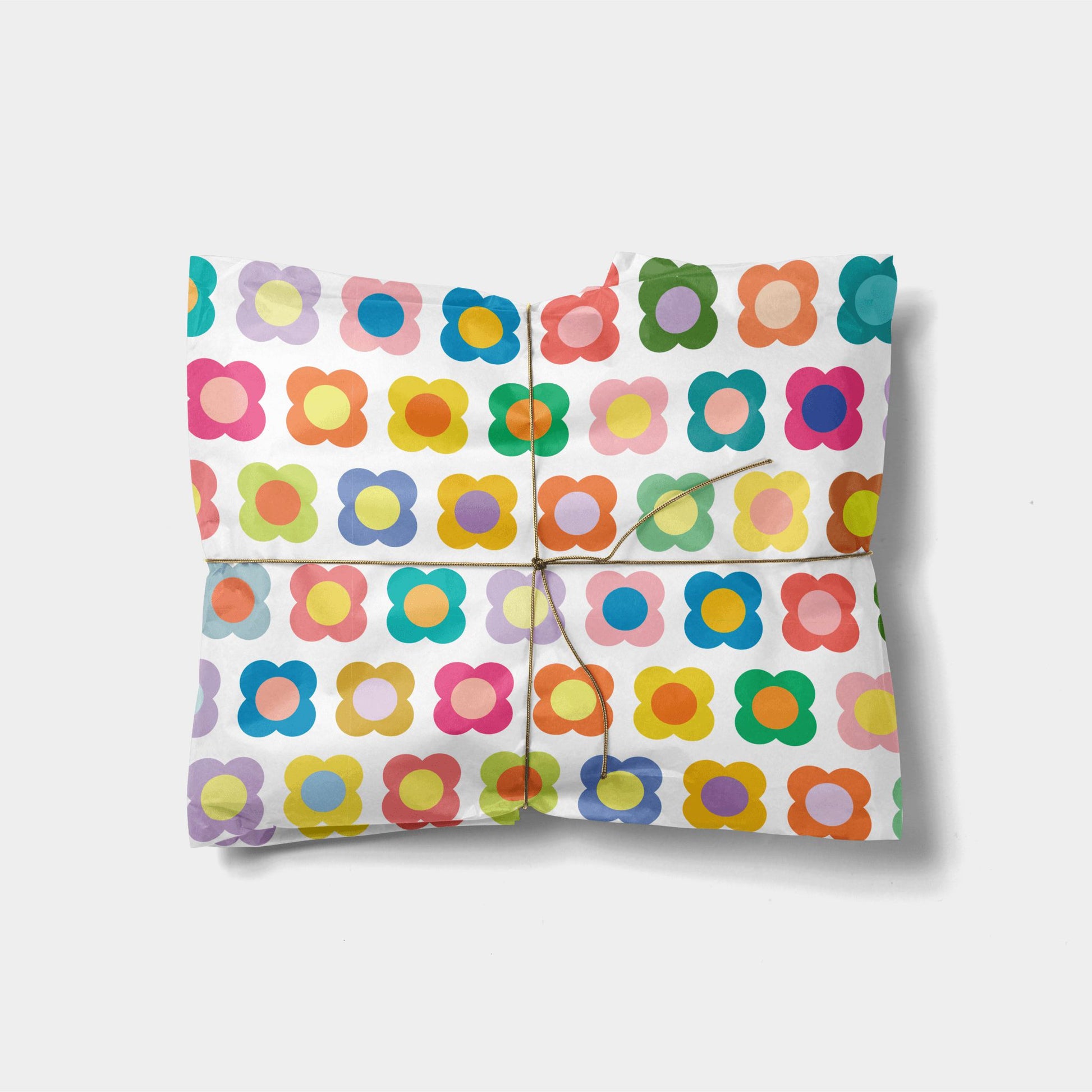 Colorful Flowers Gift Wrap-Gift Wrapping-The Design Craft