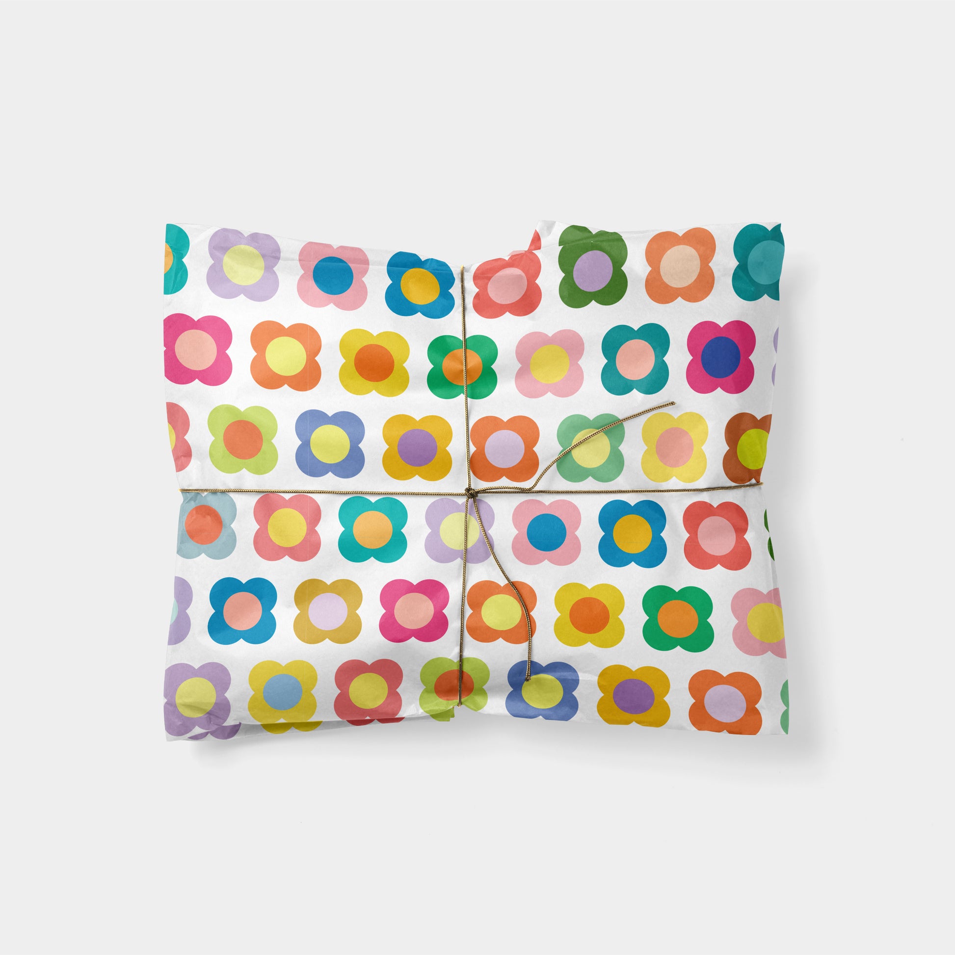 Colorful Flowers Gift Wrap