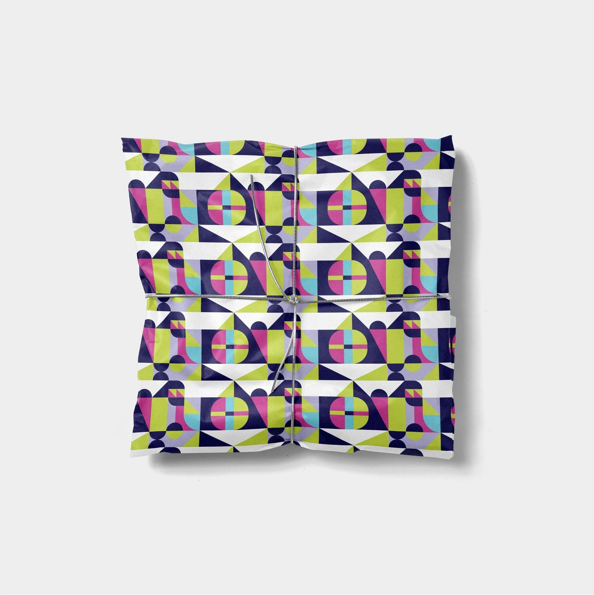 Colorful Geo Gift Wrap-Gift Wrapping-The Design Craft