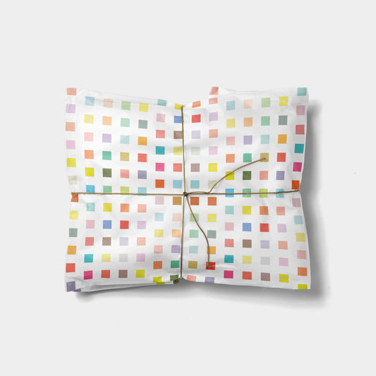 Colorful Grid Gift Wrap-Gift Wrapping-The Design Craft