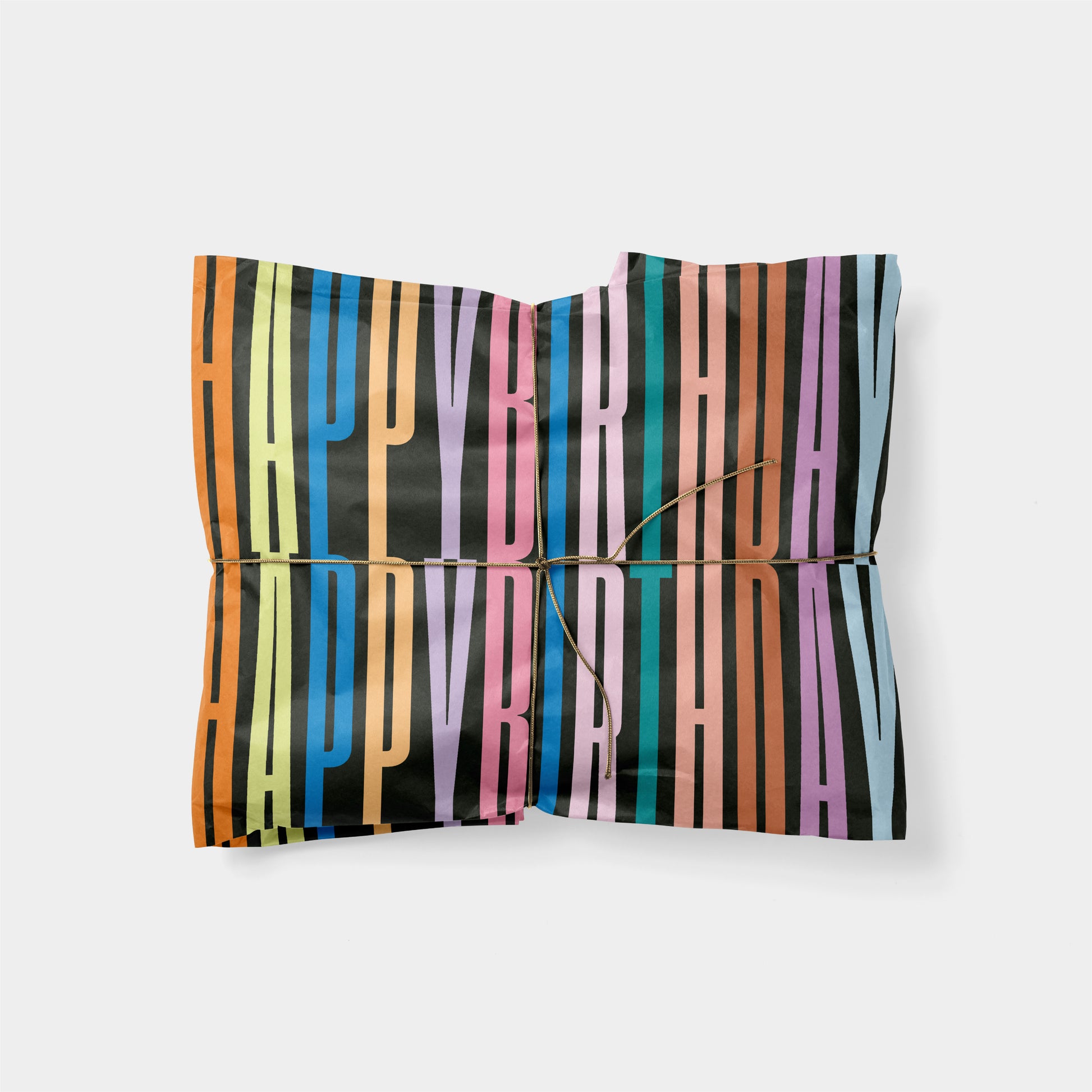 Colorful Letters "Happy Birthday" Gift Wrap II