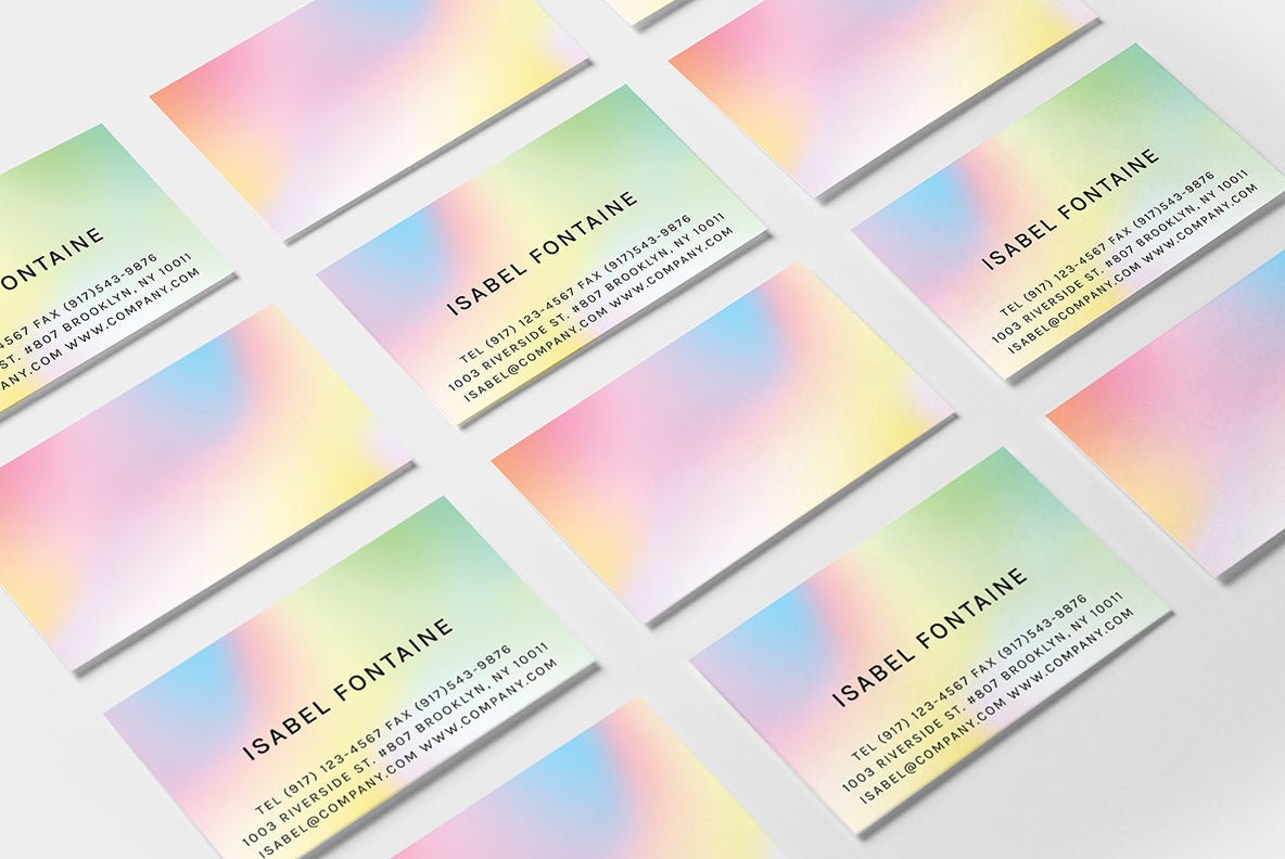 Colorful Ombre Business Card-Design Template-The Design Craft