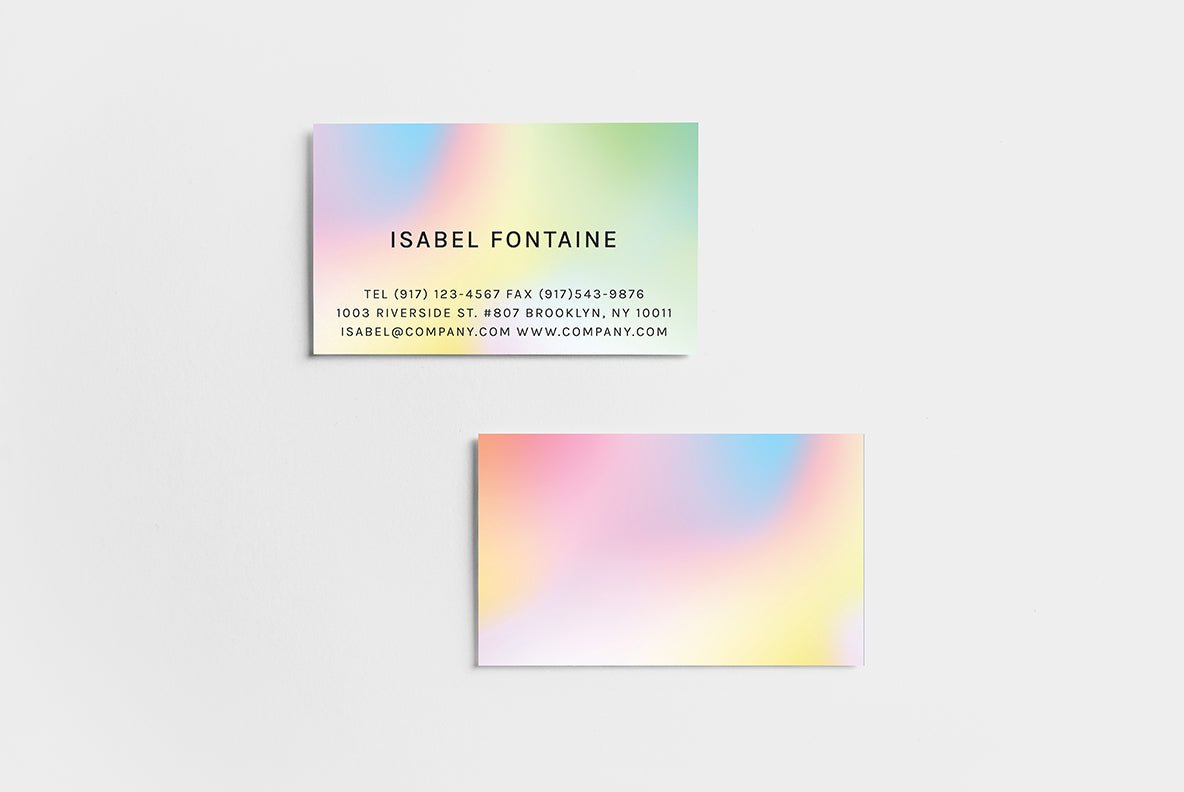 Colorful Ombre Business Card-Design Template-The Design Craft