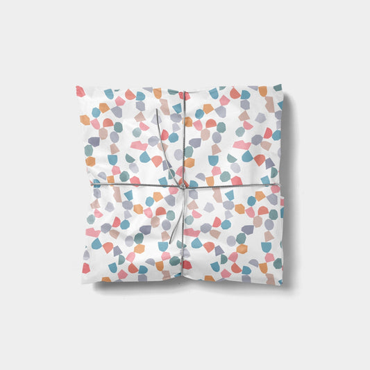 Colorful Pastel Cut Out Collage Gift-Gift Wrapping-The Design Craft