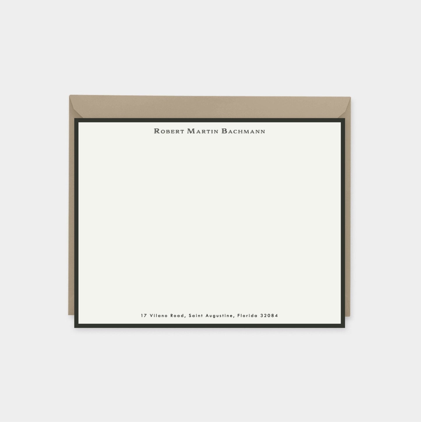 Cream with Black Border Note Cards-Greeting & Note Cards-The Design Craft