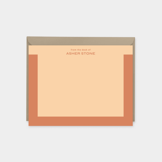 Custom Color Block Bracket Note Card IV,-Greeting & Note Cards-The Design Craft