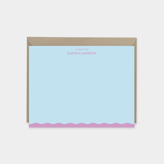 Custom Eco-Friendly Wavy Edge Note Card-Greeting & Note Cards-The Design Craft