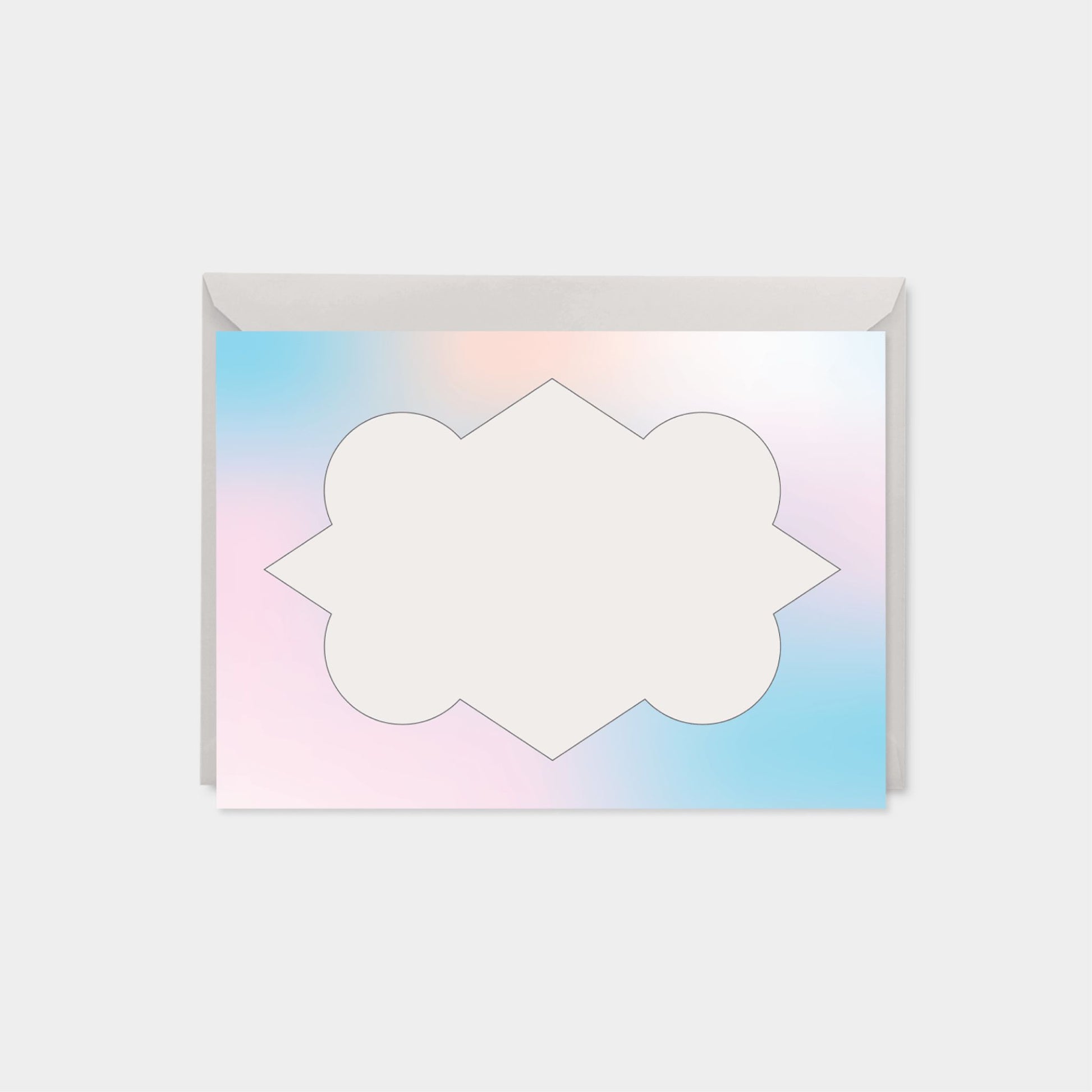 Custom Quatrefoil Gradient Ombre Card,-Greeting & Note Cards-The Design Craft