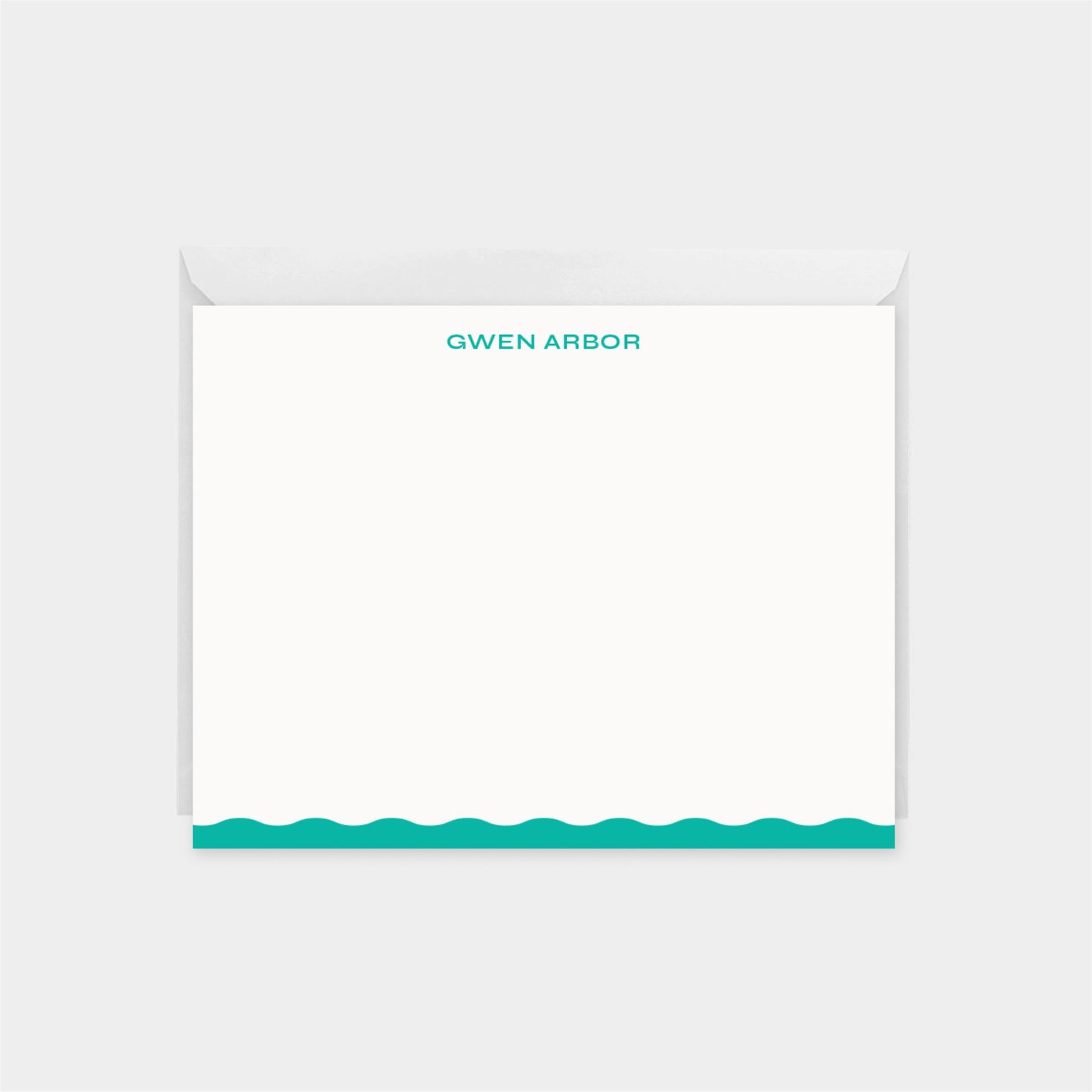 Custom Thank You Notes with Wavy Edge-Greeting & Note Cards-The Design Craft