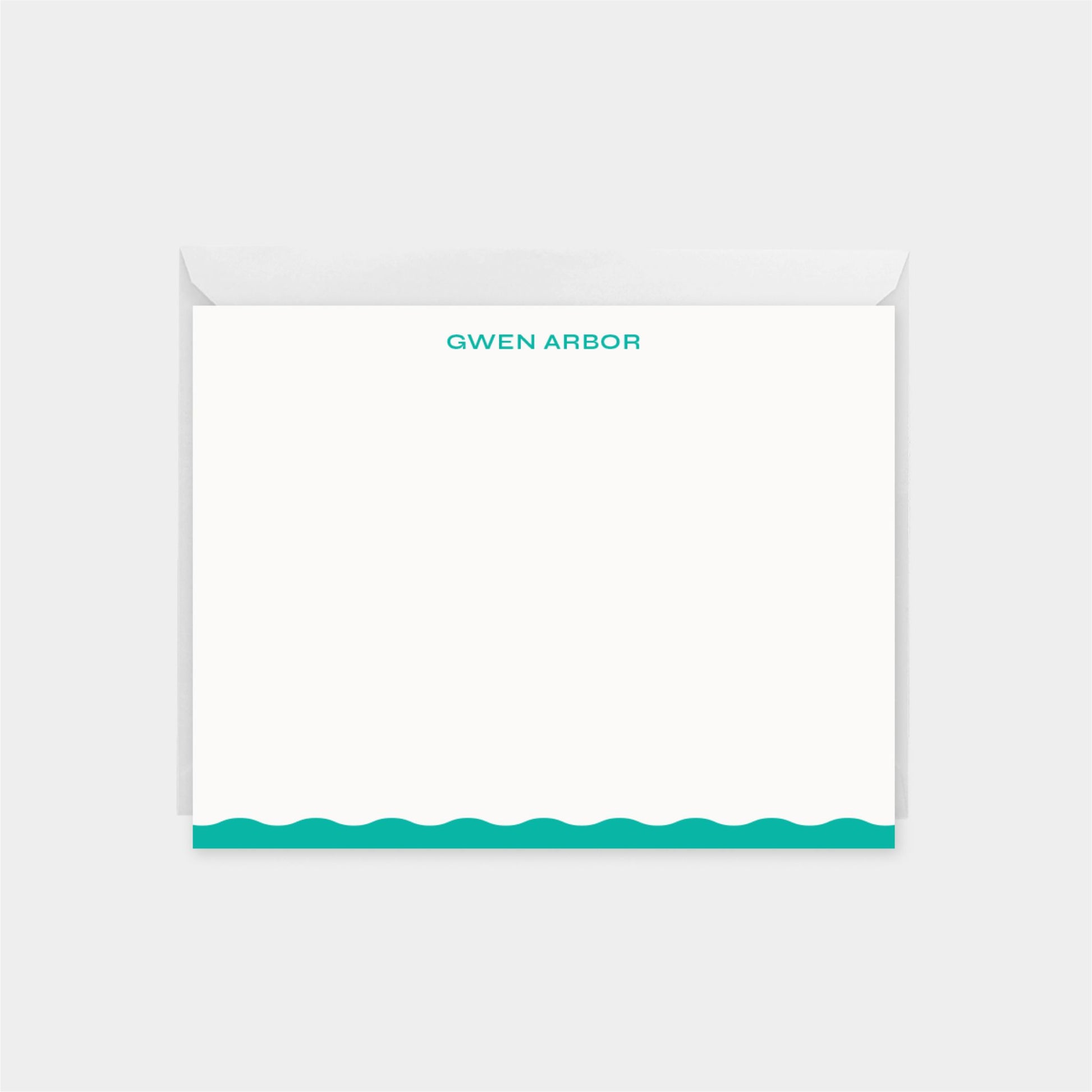 Custom Thank You Notes with Wavy Edge-Greeting & Note Cards-The Design Craft