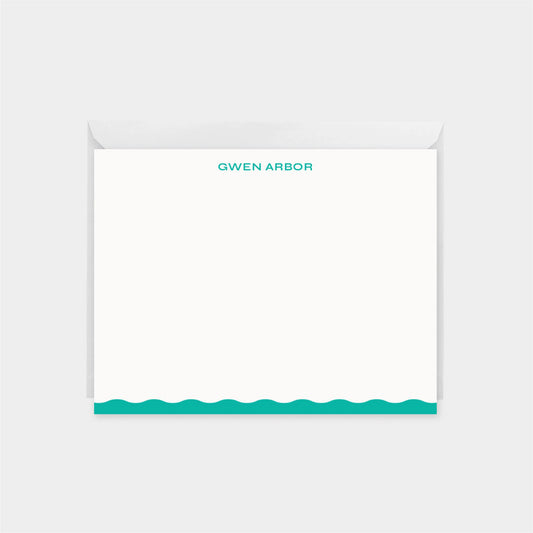 Custom Thank You Notes with Wavy Edge-Greeting & Note Cards-The Design Craft