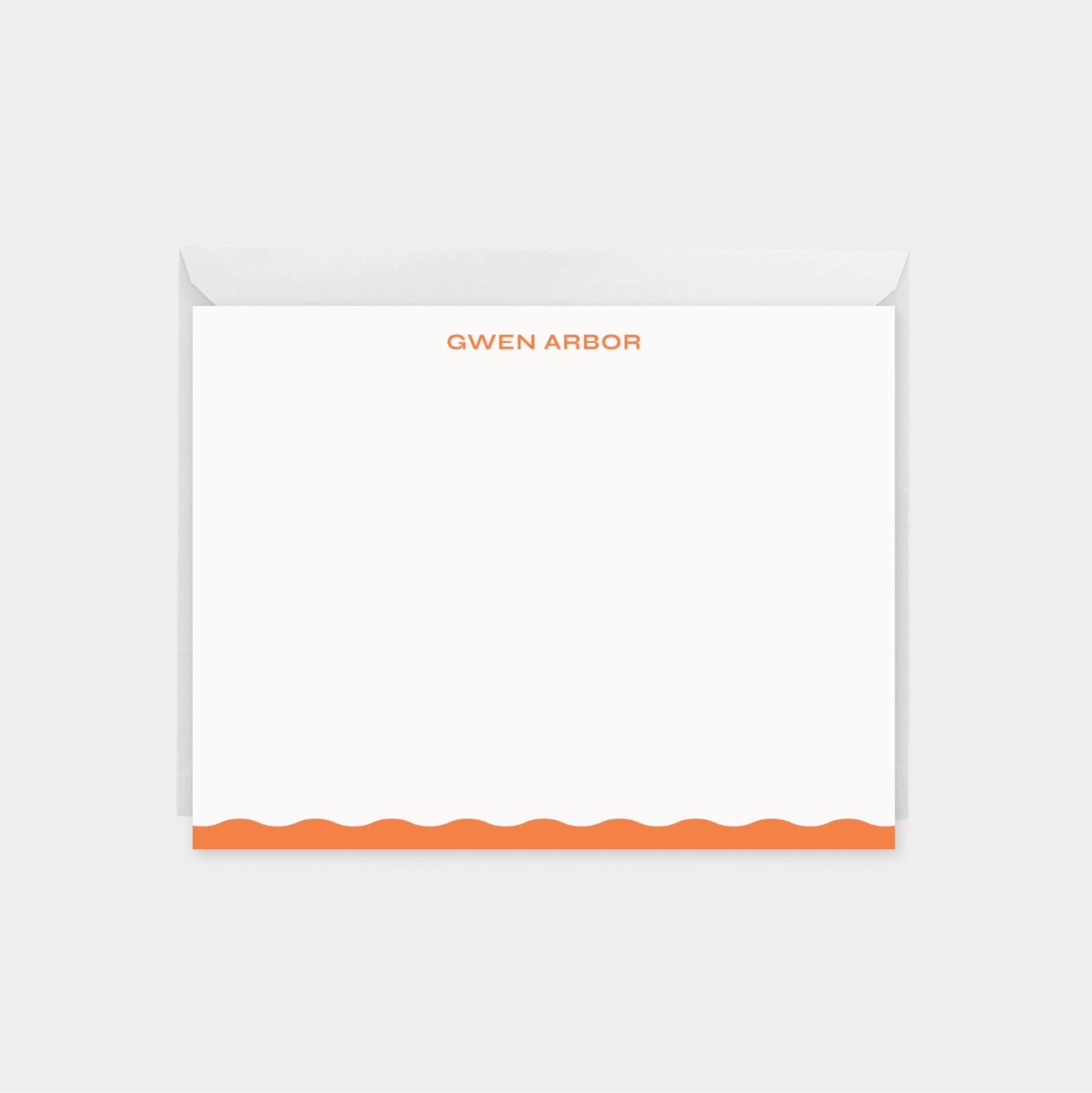 Custom Wavy Edge Note Card XVI,-Greeting & Note Cards-The Design Craft