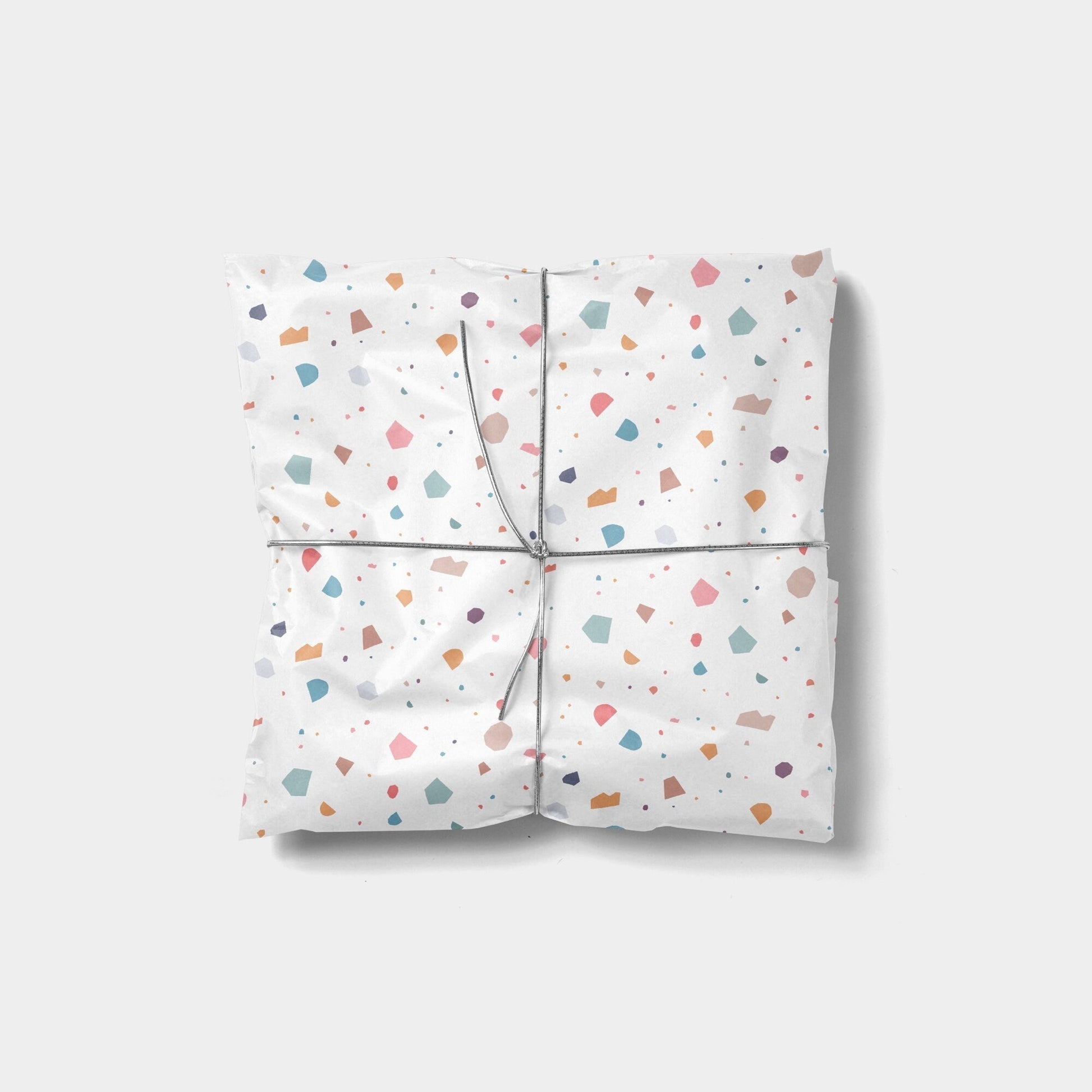 Cut Out Pastel Collage Gift Wrap-Gift Wrapping-The Design Craft