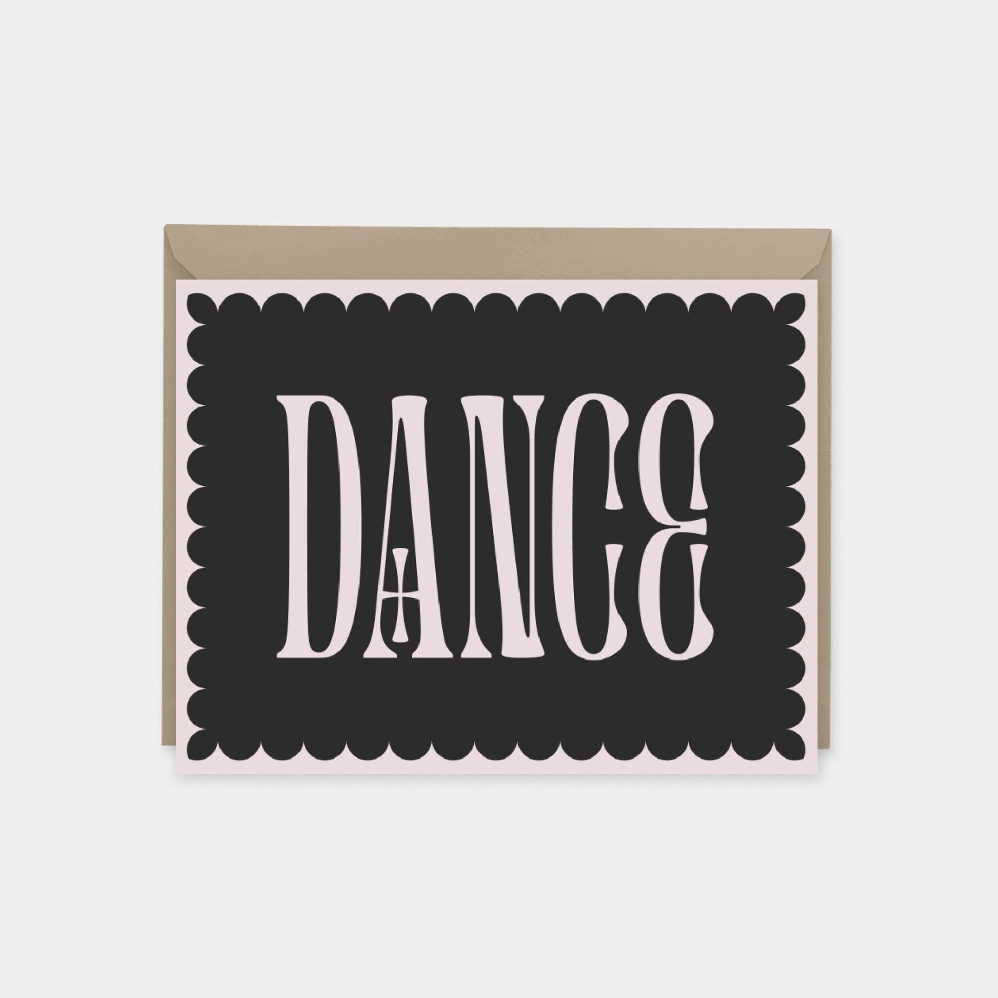 "Dance" Decorative Typography Card-Greeting & Note Cards-The Design Craft