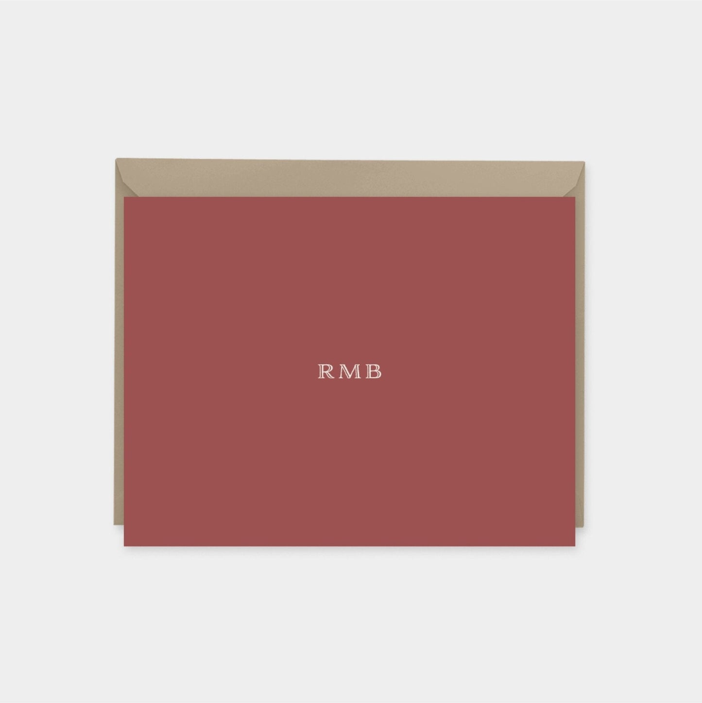 Dark Red Personalized Note Cards,-Greeting & Note Cards-The Design Craft