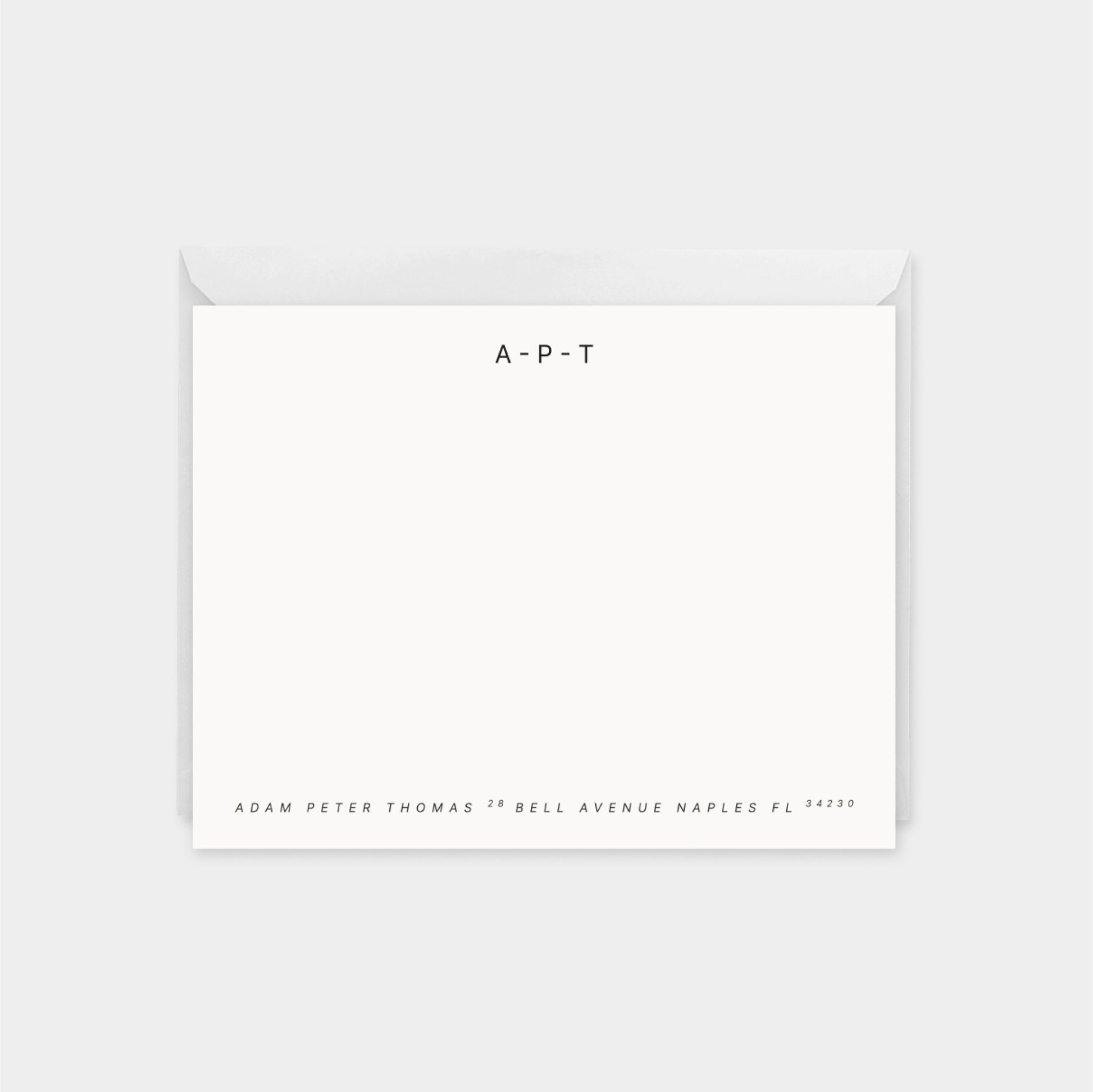 Dash Monogram Note Cards II-Greeting & Note Cards-The Design Craft