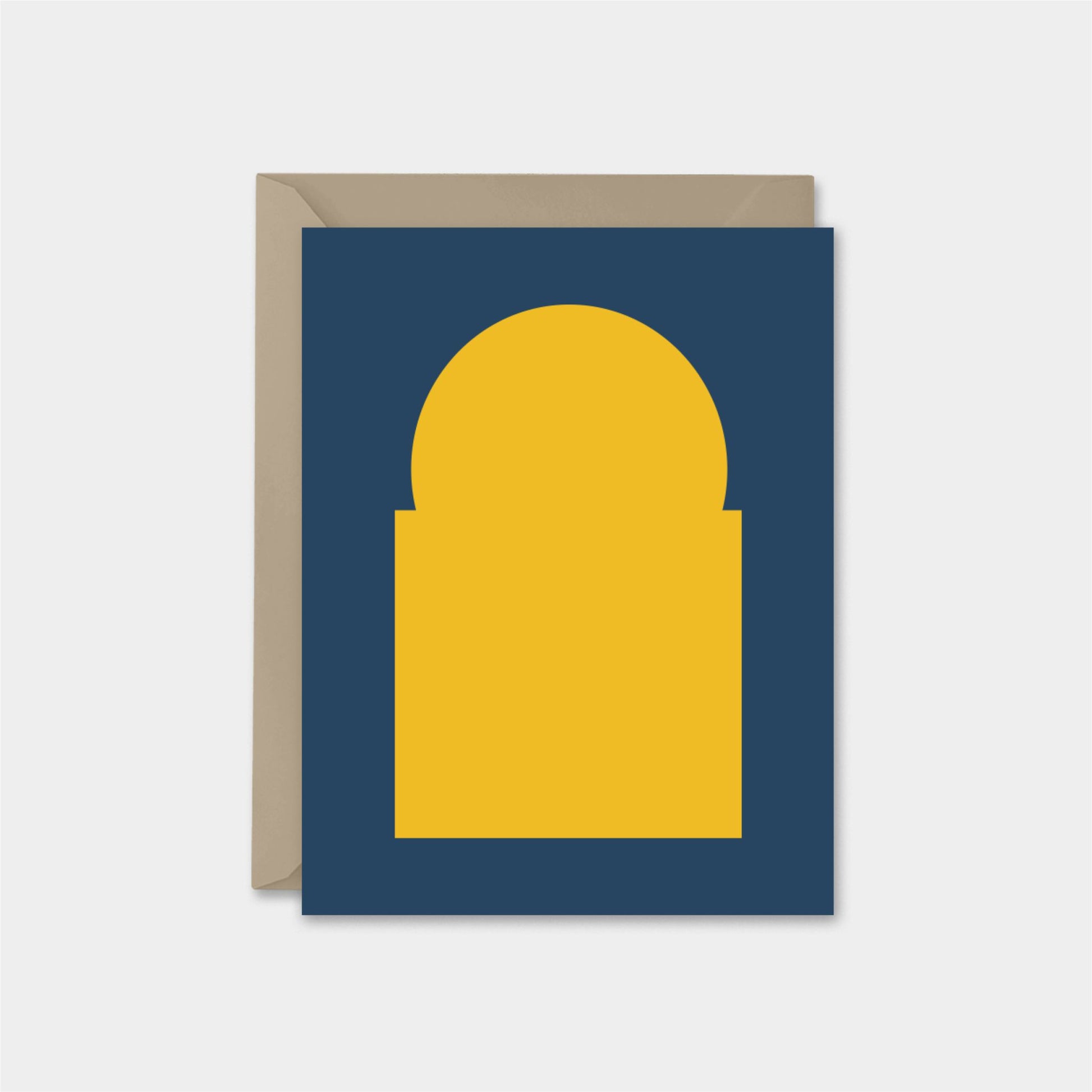 Deep Blue & Honey Neo Shape Art Card