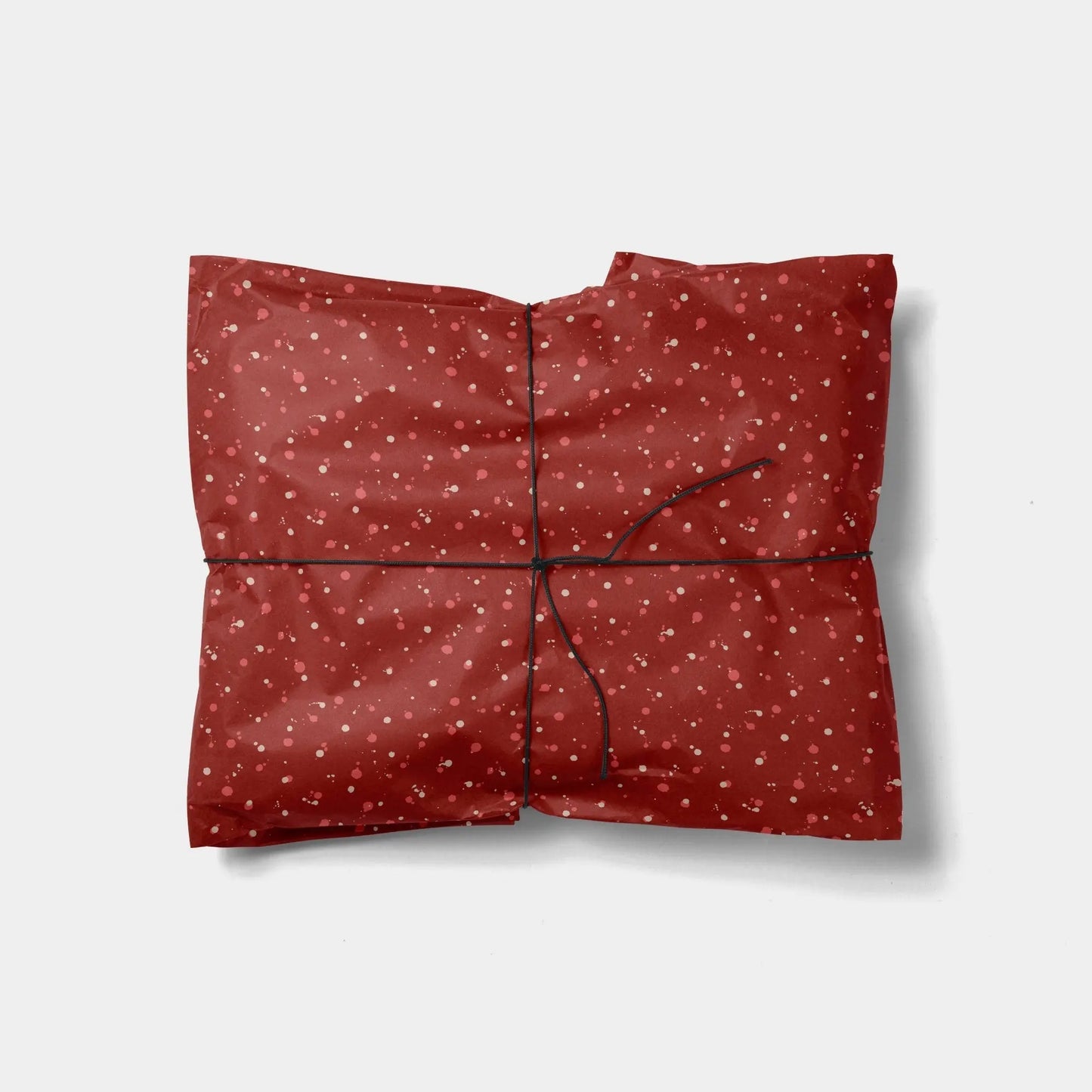 Deep Red Ink Splot Gift Wrap