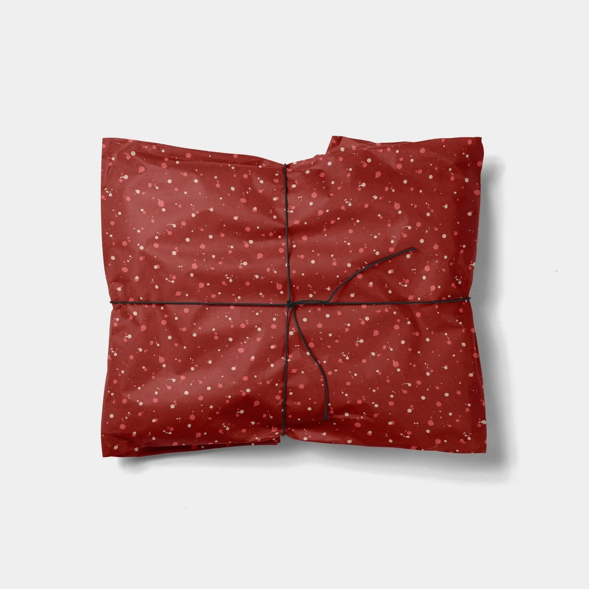 Deep Red Ink Splot Gift Wrap