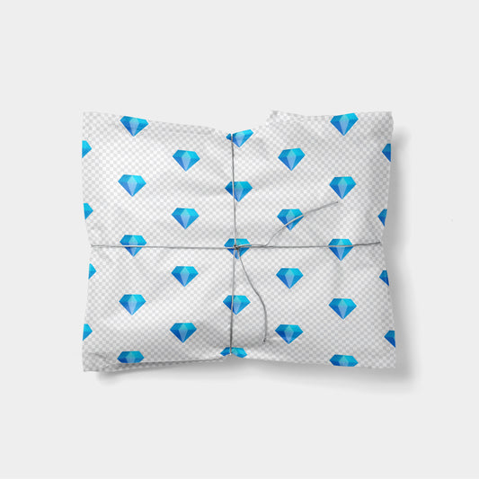 Diamond Gem Emoji Gift Wrap-Gift Wrapping-The Design Craft