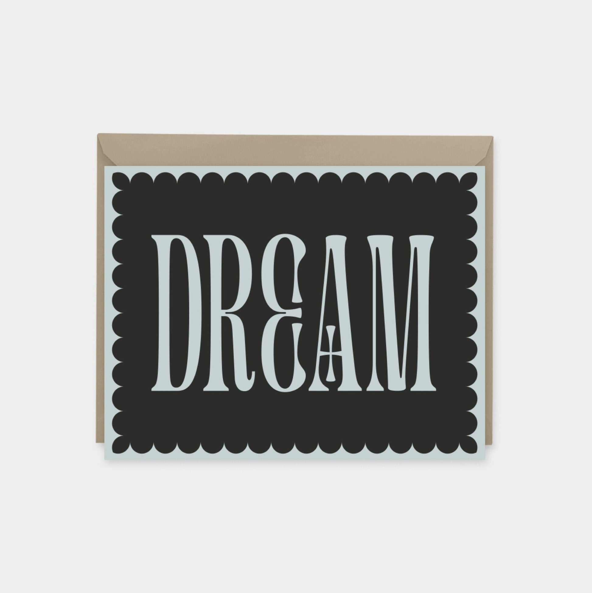 "Dream" Decorative Typography Card-Greeting & Note Cards-The Design Craft